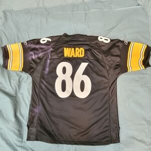 Pittsburgh Steelers #86 Hines Ward Reebok NFL Stitched Jersey Men Size 50 Black
